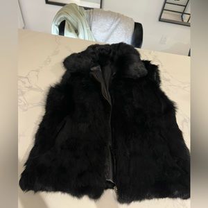 Black Rabbit Fur Vest - New!